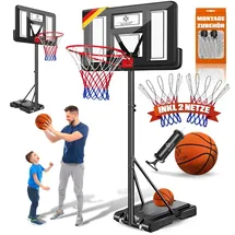 Kesser Basketballkorb 160-210 cm Schwarz