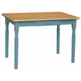 Blau Küchentisch Esstisch Speisetisch Tisch Kiefer Neu Farbe Alder Mit Schublade - 80 x 80 cm