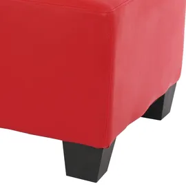 Mendler Modular Ottomane Lyon, Kunstleder ~ rot