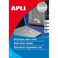 APLI 12975 selbstklebendes Etikett rund, Durchmesser 40 mm, silber