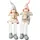 creativ home Kantenhocker CREATIV HOME "Weihnachtskinder", rosa, B:6cm H:12,5cm T:4,5cm, Dekofiguren, mit dezentem Glitzer-Finish