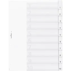 Durable Trennelement - 10 Teile - für A4 - mit Register
