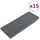 vidaXL Stufenmatten Selbstklebend 15 Stk. 65x24,5x3,5 cm Grau