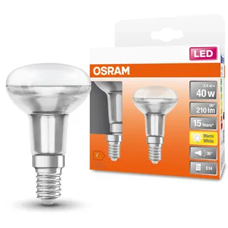 Osram LED Star R50 40 E14 2,6W 2er Pack warmweiß, klar