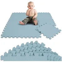 LittleTom 9 Teile Spielmatte Baby Puzzlematte - 30x30 Krabbelmatte Bodenmatte Kinderzimmer