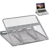 Relaxdays Laptop-Ständer Notebook Ständer, silber,