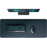 Leitz Extra-Großes Gaming Mauspad, Rutschfest, Präzises Maus-Tracking, Waschbare Schreibtischunterlage für Büro, Home Office und Gaming, Grau, 100 x 40 cm, 53840089