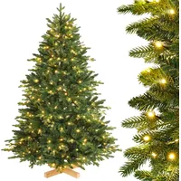 Yorbay künstlicher Weihnachtsbaum Nordmanntanne mit Beleuchtung LED Tannenbaum mit