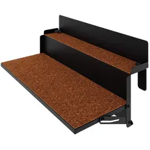 letti moderni Balkonhängetisch 35 x 64 x 29 cm Schwarz