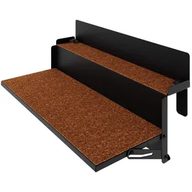 letti moderni Balkonhängetisch 35 x 64 x 29 cm Schwarz
