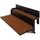 letti moderni Balkonhängetisch 35 x 64 x 29 cm Schwarz