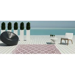 Garten Teppich Kunststoffteppich Austin braun 150x240cm Terrasse Balkon von Jet-Line