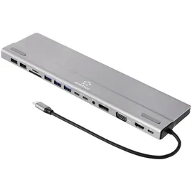 Renkforce USB-C® Dockingstation RF-DKS-902 Passend für Marke Dockingstations: Universal integrierter Kartenleser, USB-C® Power