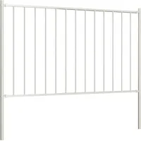 vidaXL Zaunelement mit Pfosten 1,7 x 1,25 m Weiß