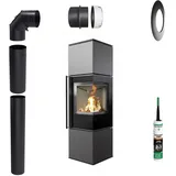 Freistehender Kaminofen Koza KRATKI REN M/P 7 kW Ø 150 Montagesatz