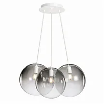 s.luce Orb Cluster 3-flg. 30 cm Rauch Verlauf/Weiß rund