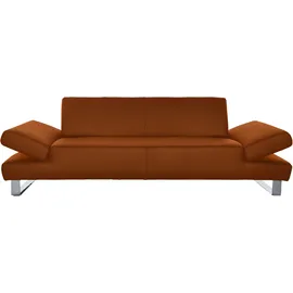 W.Schillig Couch Leder 3-Sitzer Braun