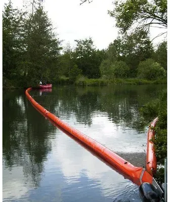 DENSORB Ölsperre AERO 350L, luftbefüllbar, 5 m, für Flüsse, Kanäle, Kläranlagen, Seen und Häfen