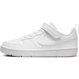 Nike Court Borough Low RECRAFT (PS) Sneaker, White/White-White, 31