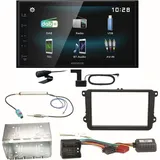 Kenwood DMX-125DAB Bluetooth USB Einbauset für Golf 5 6 Passat 3C CC B7 Touran