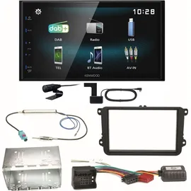 Kenwood DMX-125DAB Bluetooth USB Einbauset für Golf 5 6 Passat 3C CC B7 Touran