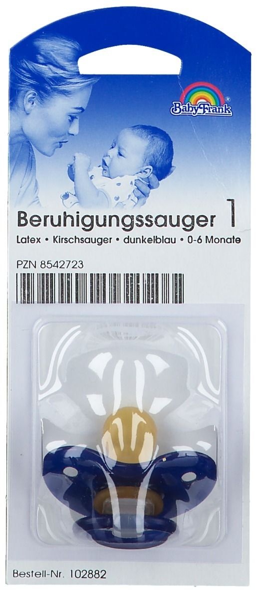 Baby-Frank® Sauger in Kirschform klein gr.Scheibe dunkelblau