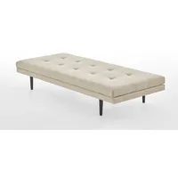 Atlantic Home Collection Polsterliege Bergen mit Kissenrolle, 85/200cm, Creme