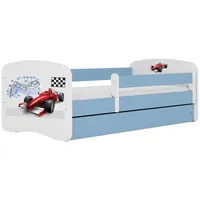 Raumhirsch furniture Kinderbett, Blau, Holzwerkstoff, Holzwerkstoff, 1 Schubladen, 80x180