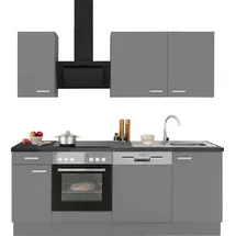 OPTIFIT Küchenzeile Parma 210 cm grau