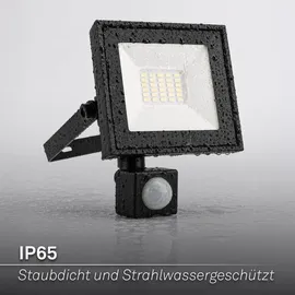Briloner Außenstrahler Kunststoff, Metall 11x17x4 cm Bewegungsmelder Schwarz