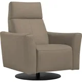 Egoitaliano Sessel »Blues Designsessel, Loungesessel,« drehbar, inkl. manuelle Relaxfunktion durch Push-Back-Mechanismus, grau