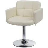 Mendler Esszimmerstuhl Orlando, Küchenstuhl Stuhl mit Armlehne, Kunstleder Chrom