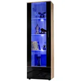 komodee Vitrine, Alessandria A1 Wotan/Schwarz 60x192x42 cm,