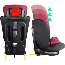XOMAX XZ-16 Kindersitz drehbar 360° mit ISOFIX und Liegefunktion I mitwachsend I 0-36 kg, 0-12 Jahre, Gruppe 0/1/2/3 I 5-Punkt-Gurt und 3-Punkt-Gurt I Bezug abnehmbar, waschbar I ECE i-Size 129R