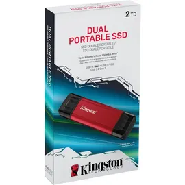 Kingston Dual Portable SSD 2 TB USB 3.2 Gen 2 Schwarz