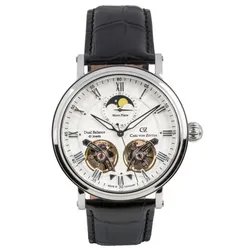 Carl von Zeyten -Murg Herrenuhr Schwarz Silber Mondphase Saphirglas Automatik 46mm- CVZ0054SLSR