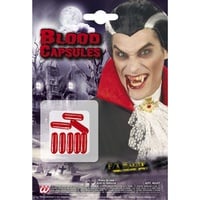 Widmann 4024T – Blutkapseln 8er, Kunstblut rot, Film-Effekt, Halloween, Karneval, Mottoparty