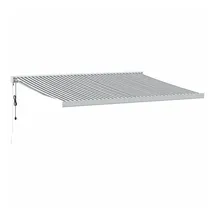 vidaXL Markise Einziehbar 400 x 300 cm anthrazit und weiß