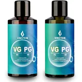 VG(50/70) PG(50/30) 2×200ml – Laborreinheit VG 99,7% E422 & PG 99,9% E1520, VG Glycerin & Propylenglykol, Vegan, hochrein & geruchsneutral, Hohe Reinheit