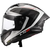 LS2 FF805 Thunder GP Aero Raute Integralhelm - Schwarz/Weiß/Grau / L