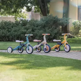 Petite&Mars Multifunktionales 5-in-1-Dreirad Turbo * Fahrrad * Dreirad * Laufrad * Rutschauto * Lauflernfahrzeug (Ocean Blue)