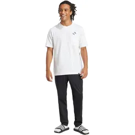 adidas Lounge Slides Graphic Pocket T-Shirt weiß M