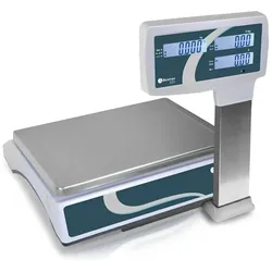 30 kg schwere Handelswaage mit Anzeige Für Gemüsehandel, Absatzgenossenschaften, Wochenmärkte. Küchenwaage für Metzgereien und Feinkostläden.