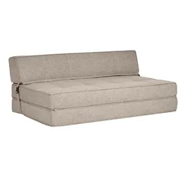 miliboo Schlafcouch Stoff 2-Sitzer Schwarz