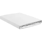 Ambiante Splittopperspannlaken Cotton Uni für 18cm hohe Matratzen Farbe White Größe 180x200