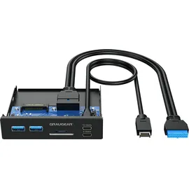 GrauGear G-MP01CR 6 Port USB 3.0-Hub Schwarz