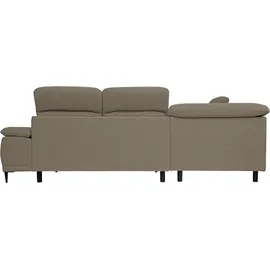 werk2 Ecksofa WERK2 "Focus-L, elektrisch erweiterbare Sitztiefe um ca. 30 cm, L-Form", beige, B:204cm H:82cm T:278cm, 100% Polyester, Sofas, Ecksofa, Komfort nach Maß: Ausziehbare Sitztiefe, verstellbare Kopfteile & Füße