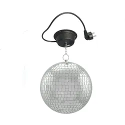 Spiegelkugel Set 20cm Kugel PREMIUM + Motor MBM-203 mit 30cm Knotenkette