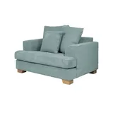 Soho Sessel Franka Webstoff 136 x 87 x 103 cm Grün mit Kissen
