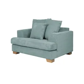 Soho Sessel Franka Webstoff 136 x 87 x 103 cm Grün mit Kissen